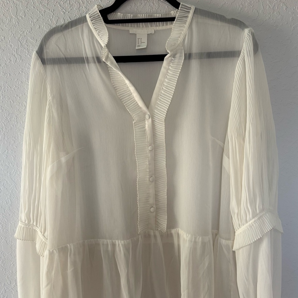 H&M Cream Sheer Blouse
